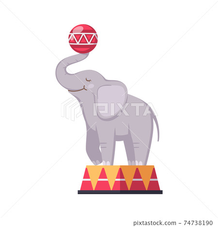 Cartoon Circus Elephant Composition 74738190