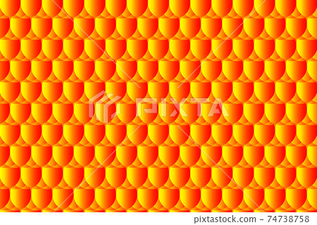 Fish scale pattern, Simple circular background - red and yellow - vector circle pattern, Egg abstract vector pattern Fish scale pattern, Simple circular background - red and yellow - vector circle pattern, Egg abstract vector pattern 74738758
