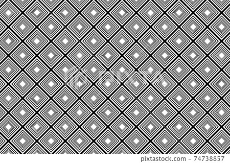 Concentric square vector pattern, Simple striped background - black and white Concentric square vector pattern, Simple striped background - black and white 74738857