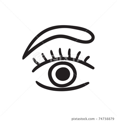 Eye Hand Drawn Icon - Stock Illustration [74738879] - PIXTA