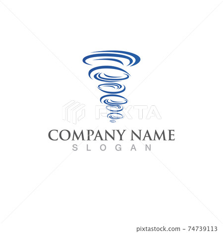 Tornado logo and symbol icon vector image 74739113