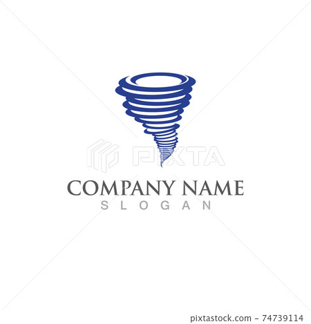 Tornado logo and symbol icon vector image 74739114