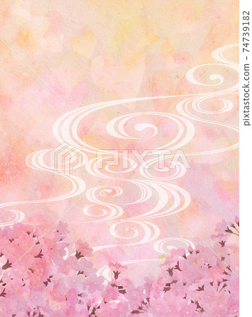 櫻花日式背景素材 櫻花日式背景素材 74739182