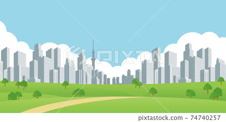 建築城市景觀公園背景素材 建築城市景觀公園背景素材 74740257