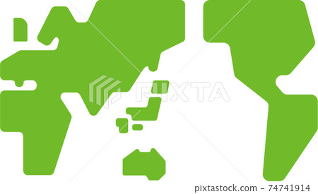 World map icon 74741914