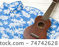 Blue aloha and ukulele Blue aloha and ukulele 74742628