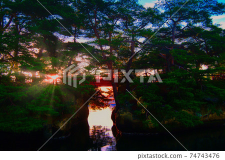 Morning glow of Matsushima Gohido Morning glow of Matsushima Gohido 74743476