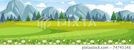 Nature outdoor meadow scene 74745148