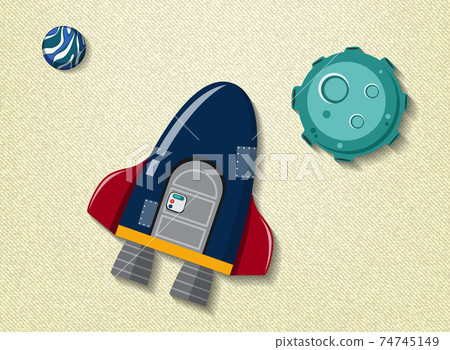 Cute element on space theme 74745149