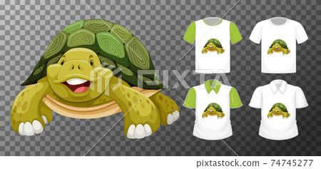 Set of different shirts with animal cartoon... - Stock Illustration ...