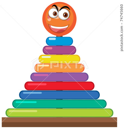 Ring toss throwing ring game on white background Ring toss throwing ring game on white background 74745660