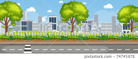 Outdoor landscape with urban view Outdoor landscape with urban view 74745878