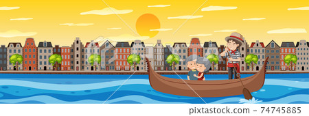 Pensioner couple on the boat tour Pensioner couple on the boat tour 74745885