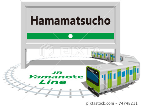 濱松町JR山手線框架和麵板日本東京矢量插圖背景透明 濱松町JR山手線框架和麵板日本東京矢量插圖背景透明 74748211