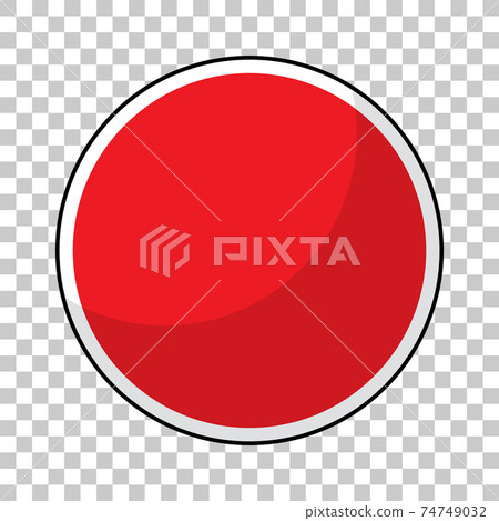 Empty red traffic banner on transparent background 74749032