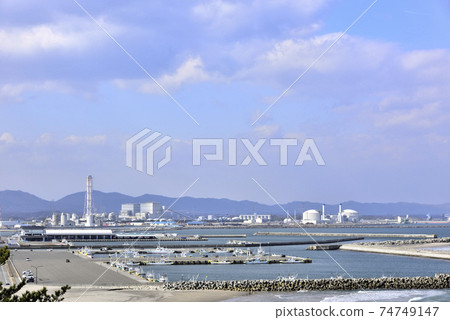Matsukawaura and the harbor from the Unoo Lighthouse 74749147