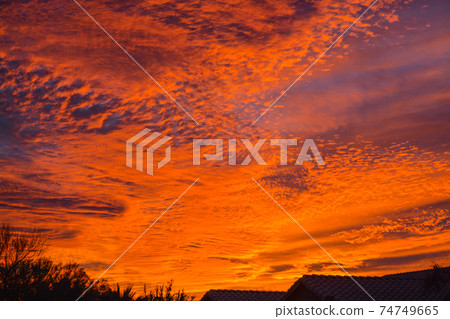 Fire in the sky sunset. Over Glendale, Maricopa County, Arizona Fire in the sky sunset. Over Glendale, Maricopa County, Arizona 74749665