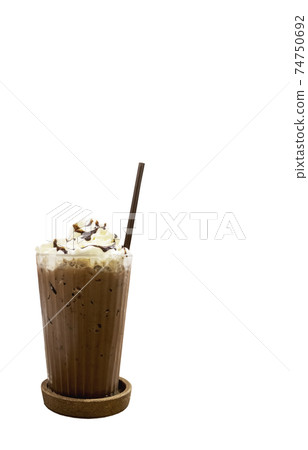 Cocoa smoothed in a glass 74750692