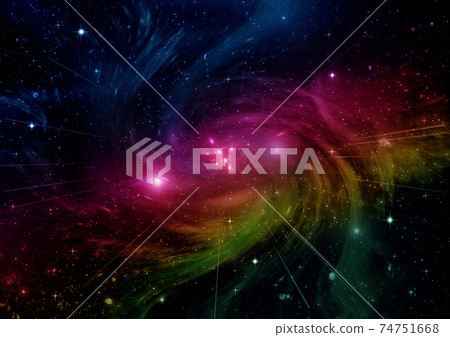 galaxy in a free space. 3D rendering galaxy in a free space. 3D rendering 74751668