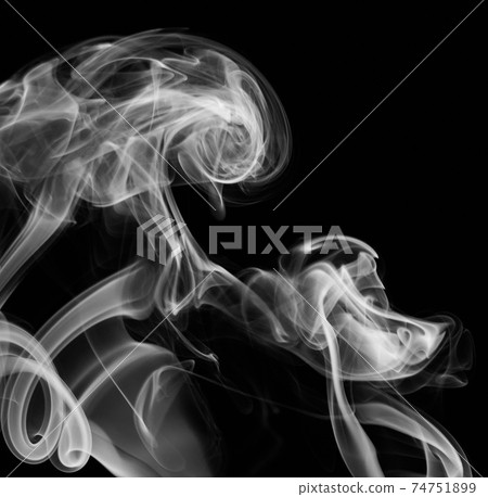 Curly clouds of grey smoke Curly clouds of grey smoke 74751899
