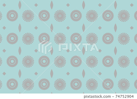 Geometric flower design pattern-mint Geometric flower design pattern-mint 74752904