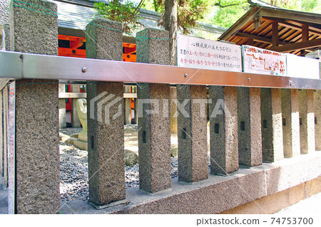 [Osaka] Sumiyoshi Taisha Shrine in early summer Peek into pebbles from the stone Tamagaki of Goshogozen (Five Chikaraishi) 74753700