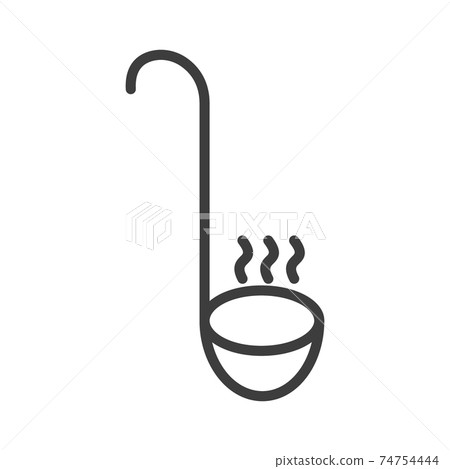 Ladle for the kitchen. Simple food icon in trendy line style isolated on white background for web applications and mobile concepts. Vector illustration 74754444