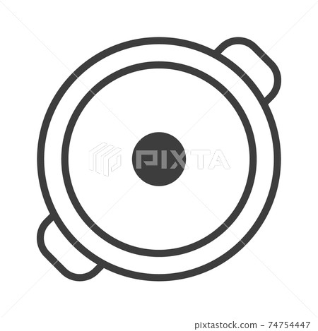 Casserole with lid. Simple food icon in trendy line style isolated on white background for web apps and mobile concept. Vector Illustration Casserole with lid. Simple food icon in trendy line style isolated on white background for web apps and mobile concept. Vector Illustration 74754447