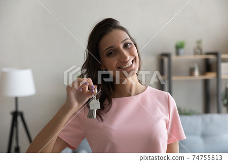 Successful arabian woman broker agent advertising property purchase service Successful arabian woman broker agent advertising property purchase service 74755813