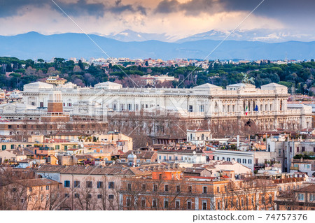 The Palace of Justice in Rome, View from Gianicolo Hill The Palace of Justice in Rome, View from Gianicolo Hill 74757376