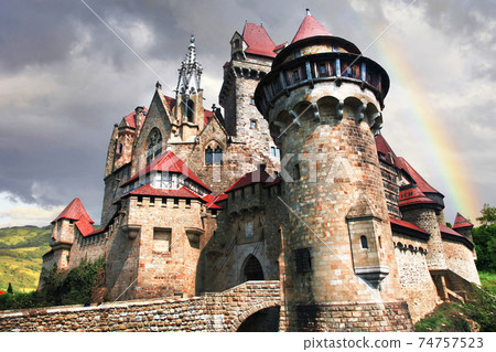 castles from fairy tales - impressive Kreuzenstein. Austria 74757523