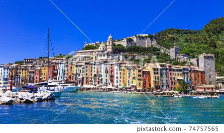 colorful pictorial Portovenere - Liguria, Cinque Terre, Italy colorful pictorial Portovenere - Liguria, Cinque Terre, Italy 74757565