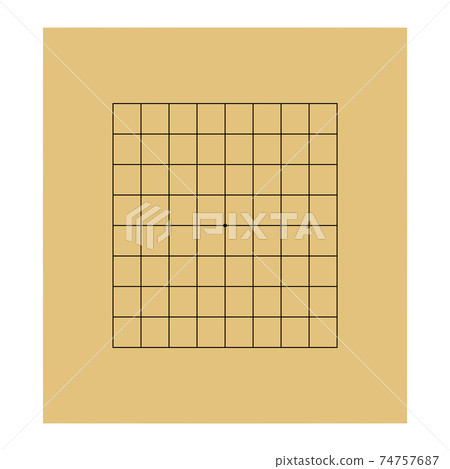 Illustration of a go board (9 road board) 74757687