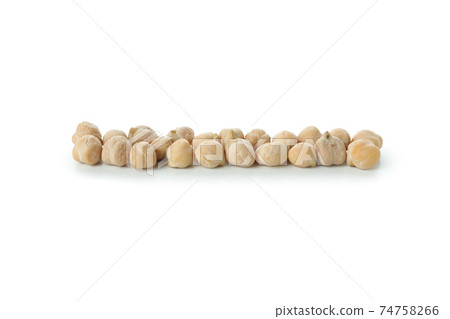 Fresh raw chickpea isolated on white background 74758266