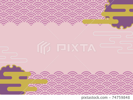 紫色日式背景框架[青海浪] 74759848