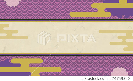 紫色日式背景框架[青海浪] 74759860