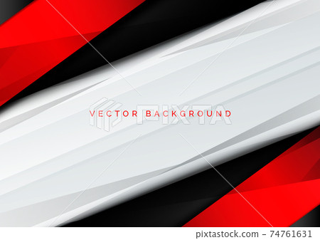 Template corporate banner concept red black grey and white contrast background. Template corporate banner concept red black grey and white contrast background. 74761631