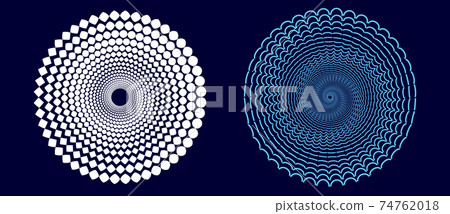 Halftone design elements with transitions shapes. Abstract circle background. Halftone design elements with transitions shapes. Abstract circle background. 74762018