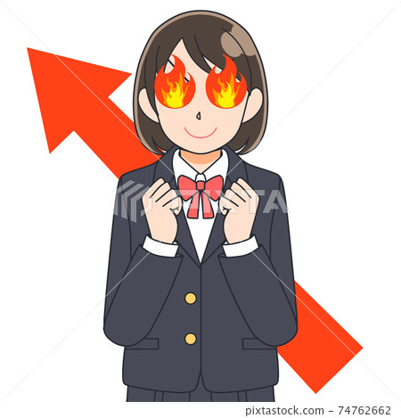 Motivated female student Motivated female student 74762662