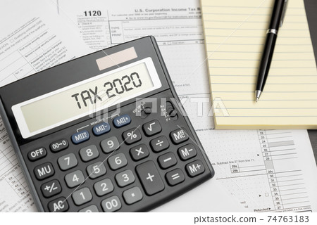 Tax income 2020 concept 74763183