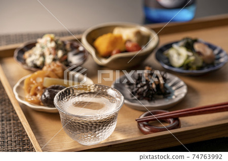 Sake with sake at home time stay home 74763992
