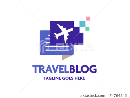 travel blog with simple air plane symbol vector illustration, traveler logo vector travel blog with simple air plane symbol vector illustration, traveler logo vector 74764243