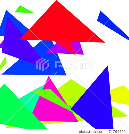Abstract triangle beautiful vivid colorful 74764531