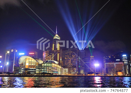 Victoria Harbour night view Hong Kong Hong Kong Victoria Harbour night view Hong Kong Hong Kong 74764877