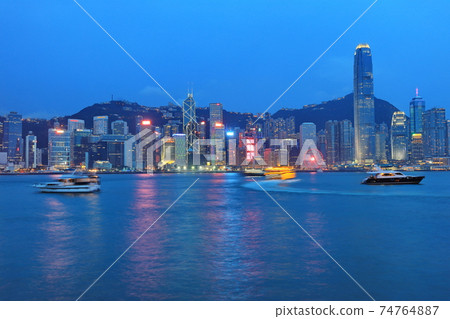 維多利亞港 夜景 香港 Hong Kong 74764887