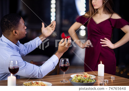 African American Man Begging His White Girlfriend To Marry Him African American Man Begging His White Girlfriend To Marry Him 74765648