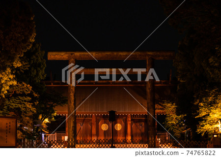 東京都千代田區靖國神社，午夜觀光，旅遊景點，英雄精神，日本帝國，軍事人員，軍人 74765822