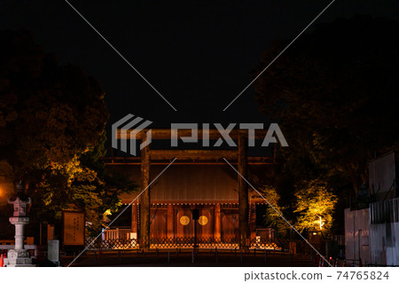 東京都千代田區靖國神社，午夜觀光，旅遊景點，英雄精神，日本帝國，軍事人員，軍人 74765824