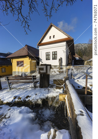 Vlkolinec village UNESCO site in Velka Fatra mountains, Slovakia Vlkolinec village UNESCO site in Velka Fatra mountains, Slovakia 74768071