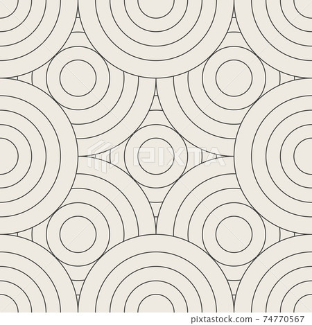 Seamless circle linear pattern. Geometric weave...-插圖素材 [74770567 ...